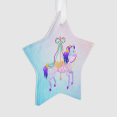 Carousel Pony Star Acrylic Ornament (Vorderseite)