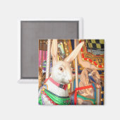 Carousel Rabbit Magnet (Vorderseite/Rückseite)