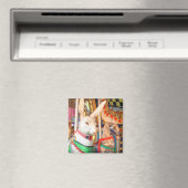 Carousel Rabbit Magnet (In Situ (Geschirrspüler))