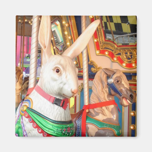 Carousel Rabbit Magnet (Vorne)