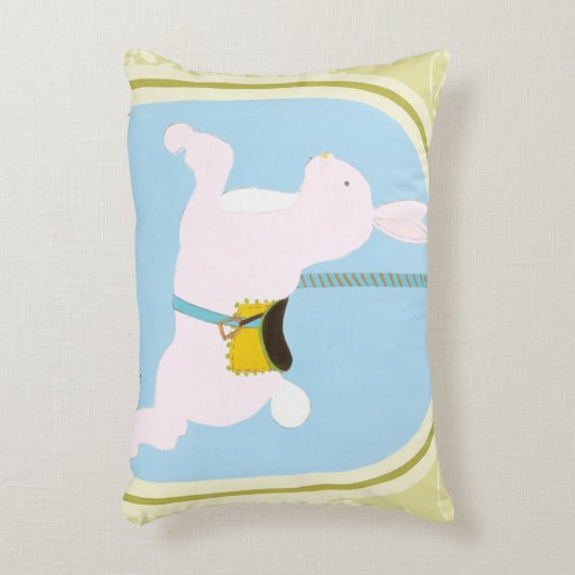 Carousel Rabbit von June Erica Vess Dekokissen (Vorderseite(Vertikal))