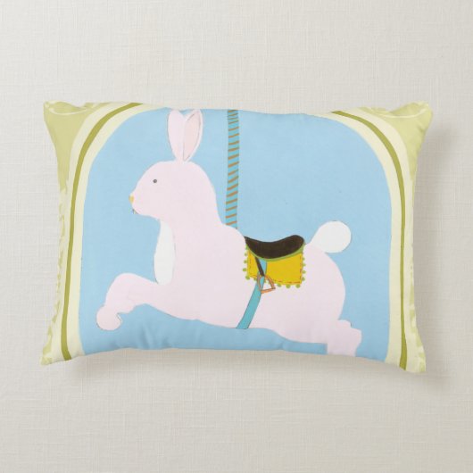 Carousel Rabbit von June Erica Vess Dekokissen (Rückseite)
