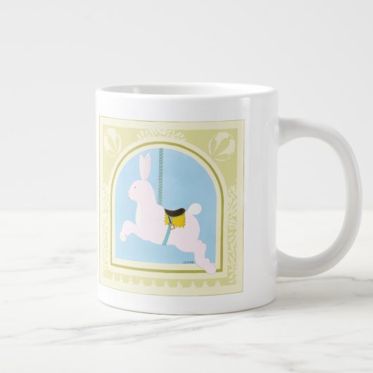 Carousel Rabbit von June Erica Vess Jumbo-Tasse (Rechts)