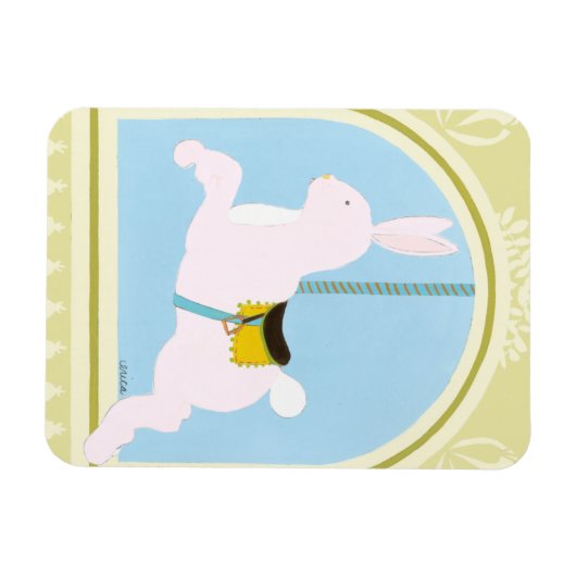 Carousel Rabbit von June Erica Vess Magnet (Horizontal)