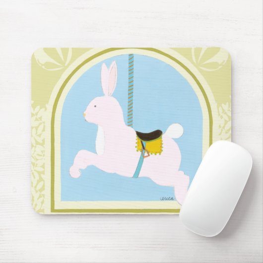 Carousel Rabbit von June Erica Vess Mousepad (Mit Mouse)