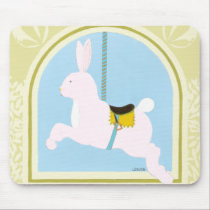 Carousel Rabbit von June Erica Vess Mousepad
