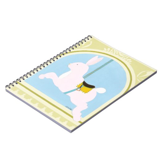 Carousel Rabbit von June Erica Vess Notizblock (Linke Seite)