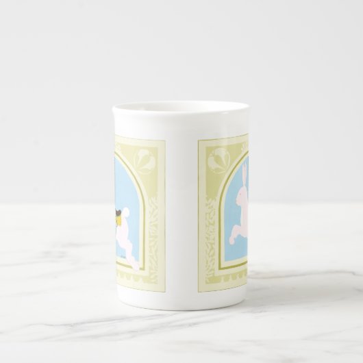 Carousel Rabbit von June Erica Vess Porzellantasse (Vorderseite)