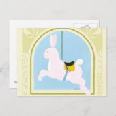 Carousel Rabbit von June Erica Vess Postkarte (Vorne/Hinten)