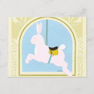 Carousel Rabbit von June Erica Vess Postkarte