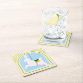 Carousel Rabbit von June Erica Vess Rechteckiger Pappuntersetzer (Vor Ort)