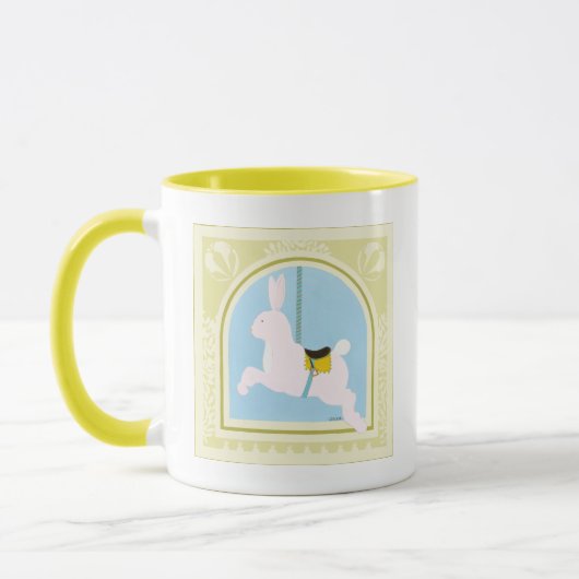 Carousel Rabbit von June Erica Vess Tasse (Links)