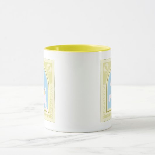 Carousel Rabbit von June Erica Vess Tasse (Zentrum)