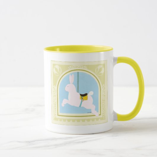 Carousel Rabbit von June Erica Vess Tasse (Rechts)