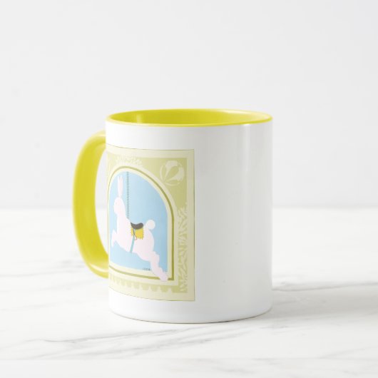 Carousel Rabbit von June Erica Vess Tasse (Vorderseite Links)