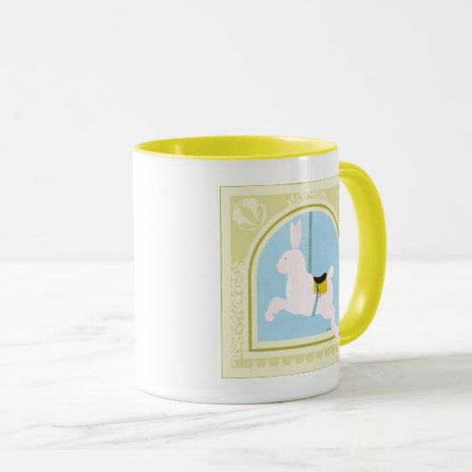 Carousel Rabbit von June Erica Vess Tasse (VorderseiteRechts)