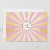 Carousel Reiten Party Einladung Foto Geburtstag (Rückseite)