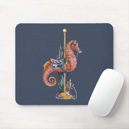 Carousel-Seepferd Mousepad (Mit Mouse)