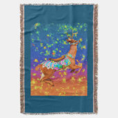 Carousel Stag Throw Blanket Decke (Vorderseite Vertikal)