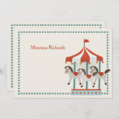 Carousel Vielen Dank Notecard Mitteilungskarte (Vorne/Hinten)