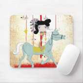 Carousel Vogel Pferdoll Kinder Dekoration leichte  Mousepad (Mit Mouse)