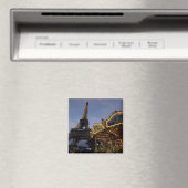 Carousel vom Eiffelturm im Abend, Magnet (In Situ (Geschirrspüler))