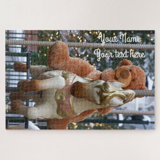 Carousel with Teddy Bear Puzzle (Horizontal)
