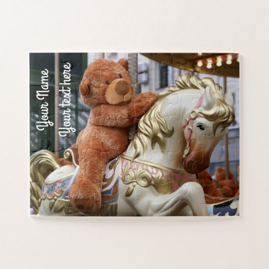 Carousel with Teddy Bear Puzzle (Horizontal)