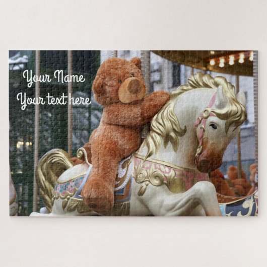 Carousel with Teddy Bear Puzzle (Horizontal)