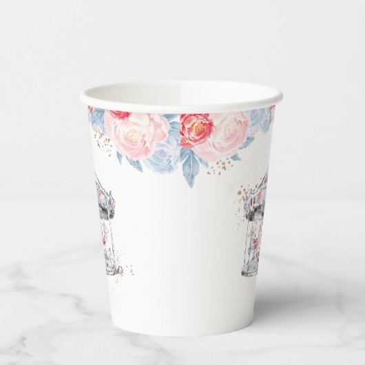Carousel Wonderland Pink Pappbecher (Links)