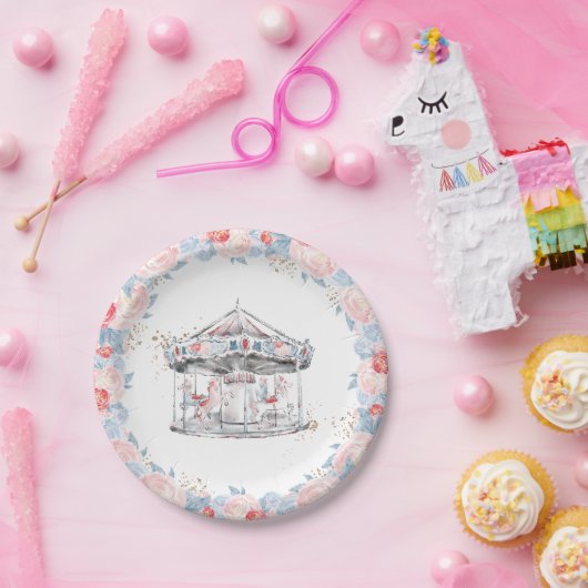 Carousel Wonderland Pink Pappteller (Party)