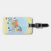 Carousel Zebra von June Erica Vess Gepäckanhänger (Vorderseite horizontal)