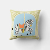 Carousel Zebra von June Erica Vess Kissen (Rückseite)