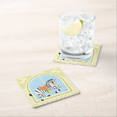 Carousel Zebra von June Erica Vess Rechteckiger Pappuntersetzer (Vor Ort)