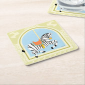 Carousel Zebra von June Erica Vess Rechteckiger Pappuntersetzer (angewinkelt)