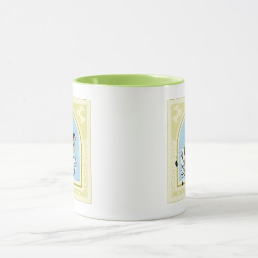 Carousel Zebra von June Erica Vess Tasse (Zentrum)