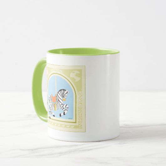 Carousel Zebra von June Erica Vess Tasse (Vorderseite Links)