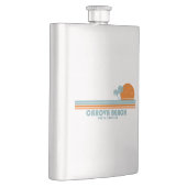 Carova Beach North Carolina Sun Palm Trees Flachmann (Rechts)