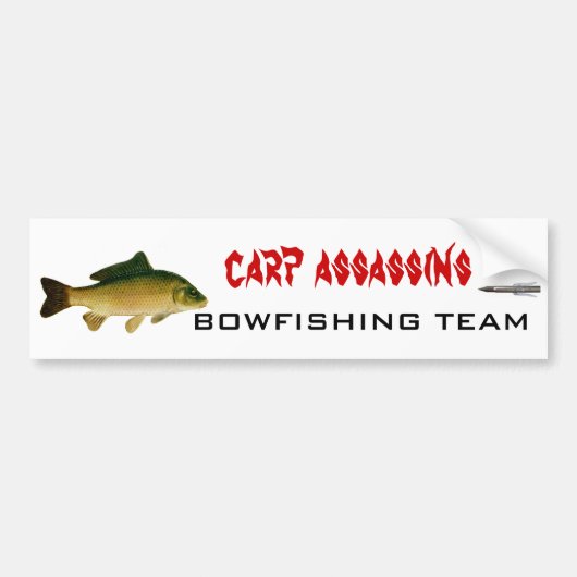 carp02, 3022, Karpfenmeuchelmörder, BOWFISHING Autoaufkleber (Vorne)