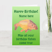 Carp Fish Birthday card Karte (Vorderseite)
