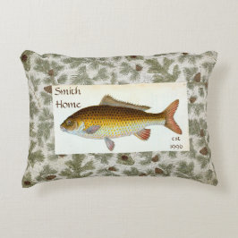 Carp Fish Pinecones Throw Kissen