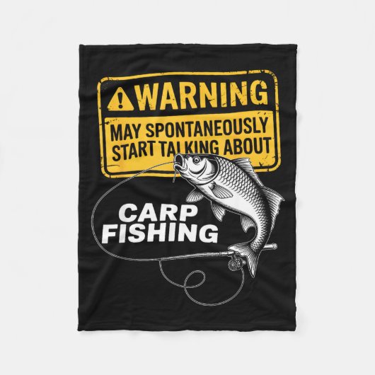 Carp Fishing Design For Men Funny Catfish And Carp Fleecedecke (Vorderseite)