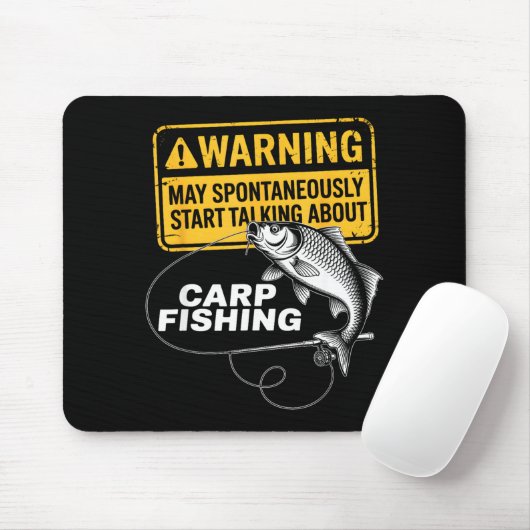 Carp Fishing Design For Men Funny Catfish And Carp Mousepad (Mit Mouse)