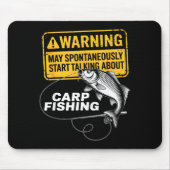 Carp Fishing Design For Men Funny Catfish And Carp Mousepad (Vorne)