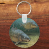 Carp Fishing Two Carp Schlüsselanhänger (Vorderseite)