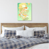 Carp Koi Fish Water Lily Pond Leinwand (Insitu (Schlafzimmer))