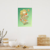 Carp Koi Fish Water Lily Pond Poster (Küche)