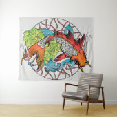 Carp Mandala Wandteppich (Beispiel (Horizontal))