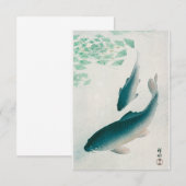 Carp oder Koi (1926) von Ohara Koson Einladung (Vorne/Hinten)