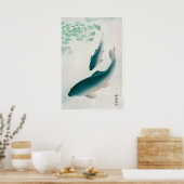 Carp oder Koi (1926) von Ohara Koson Poster (Küche)